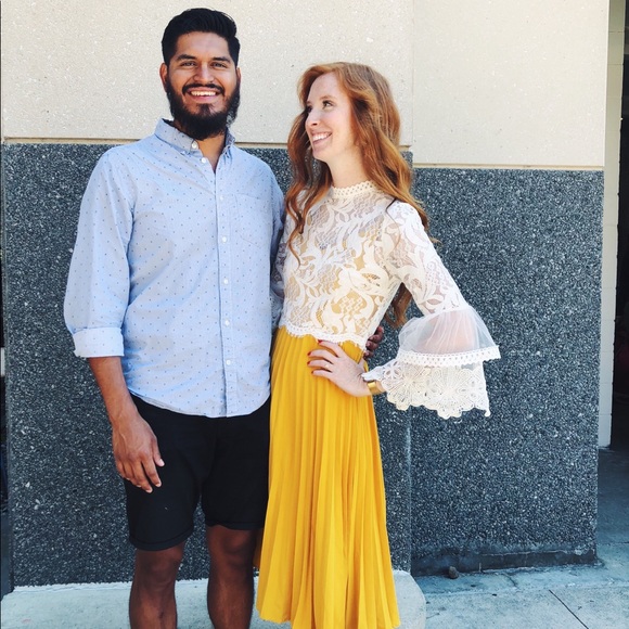 Lace Bell Sleeve Top - Picture 1 of 5